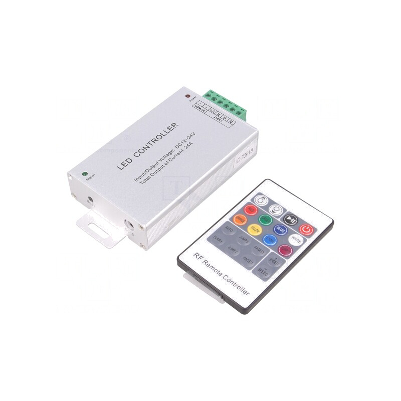 Controler LED RGB cu Iluminare 3 Canale 24A Argintiu | Electronic-mag.ro | Componente Electronice