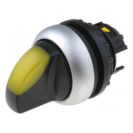 Comutator rotativ galben 22mm | Electronic-mag.ro | Componente Electronice