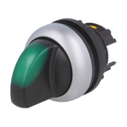 Comutator Rotativ 22mm Verde Stabil 1 Pozitie | Electronic-mag.ro | Componente Electronice