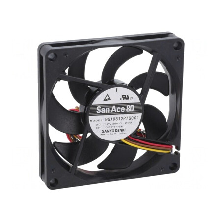 Ventilator DC axial 12V 80x80x15mm 41dBA | Electronic-mag.ro | Componente Electronice