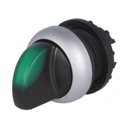 Comutator Rotativ 22mm Verde 2 Poz. | Electronic-mag.ro | Componente Electronice