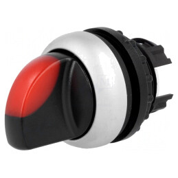 Comutator rotativ 22mm roșu 2 poziții | Electronic-mag.ro | Componente Electronice