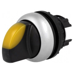 Comutator Rotativ 22mm Galben 2 Pozitii | Electronic-mag.ro | Componente Electronice