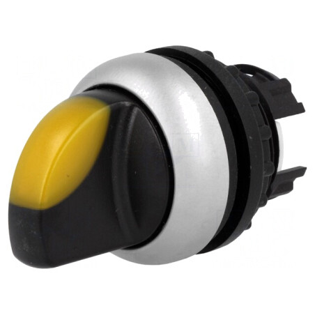 Comutator Rotativ 22mm Galben 2 Pozitii | Electronic-mag.ro | Componente Electronice