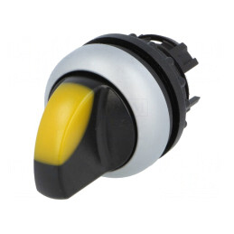 Comutator rotativ galben 22mm 3 poziții | Electronic-mag.ro | Componente Electronice
