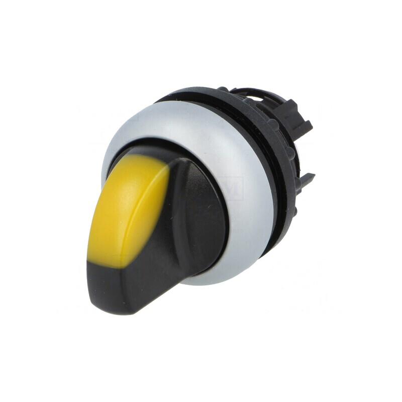 Comutator rotativ galben 22mm 3 poziții | Electronic-mag.ro | Componente Electronice