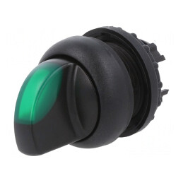 Comutator rotativ 22mm verde | Electronic-mag.ro | Componente Electronice