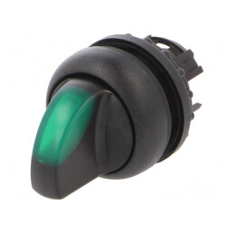 Comutator rotativ verde 22mm 2 poziții | Electronic-mag.ro | Componente Electronice