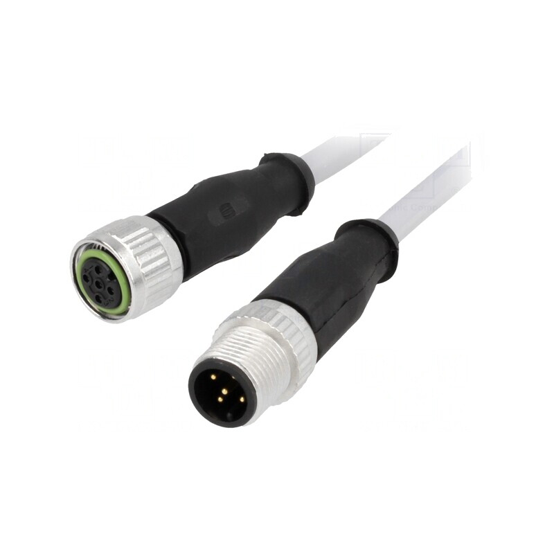 Cablu senzori/automatizări M12-M12 2m | Electronic-mag.ro | Componente Electronice