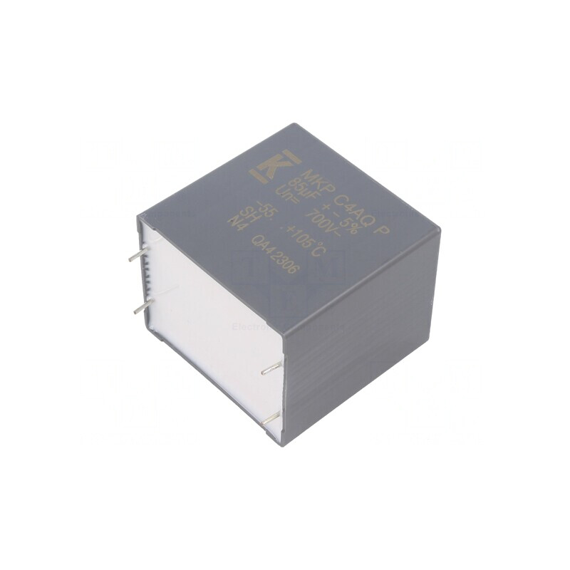 Condensator Polipropilenă DC-Link 85uF 2,8mΩ THT ±5% | Electronic-mag.ro | Componente Electronice Condensator Polipropilenă DC-Link 85uF 2,8mΩ THT ±5% | Electronic-mag.ro | Componente Electronice