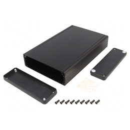 Carcasă aluminiu neagră 103x160x30mm | Electronic-mag.ro | Componente Electronice