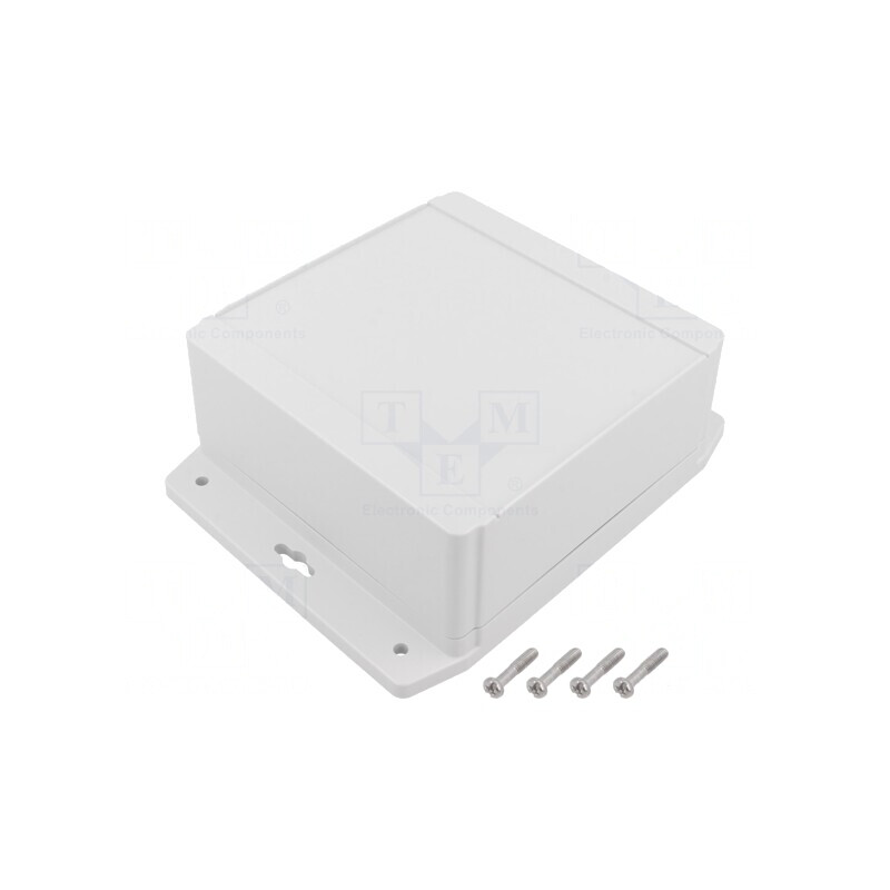 Carcasă Universală cu Lame de Fixare 140x141x62mm Gri | Electronic-mag.ro | Componente Electronice
