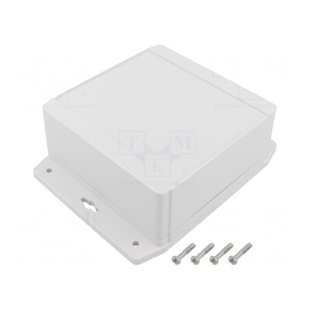 Carcasă Universală cu Lame de Fixare 140x141x62mm Gri | Electronic-mag.ro | Componente Electronice