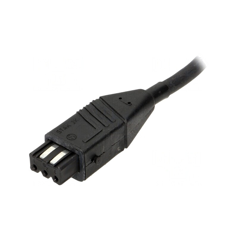 Conector dreptunghiular 3 PIN cu cablu IP54 10A | Electronic-mag.ro | Componente Electronice