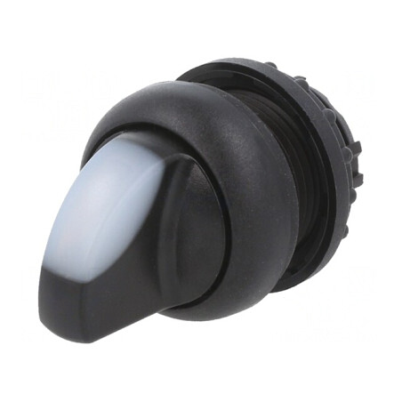 Comutator rotativ 22mm 2 poziții alb | Electronic-mag.ro | Componente Electronice