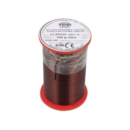 Sârmă Emailată Dublă 1,5mm 0,5kg Cu | Electronic-mag.ro | Componente Electronice