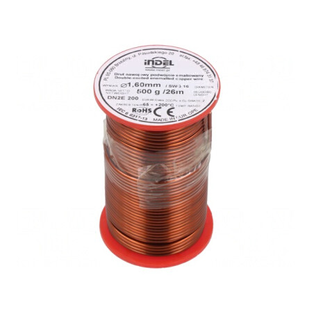 Sârmă Dublu Emailată 1,6mm 0,5kg Cu | Electronic-mag.ro | Componente Electronice