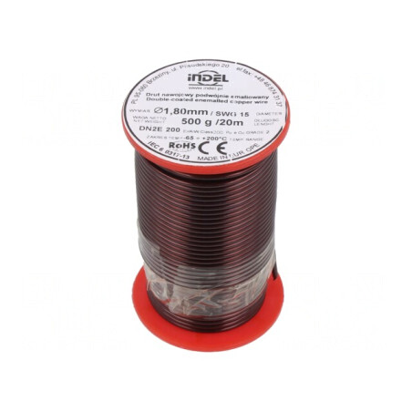 Sârmă dublu emailată 1,8mm 0,5kg Cu | Electronic-mag.ro | Componente Electronice