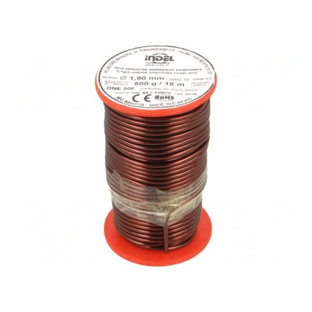 Sârmă Bobină Emailată 1,9mm 0,5kg Cu | Electronic-mag.ro | Componente Electronice