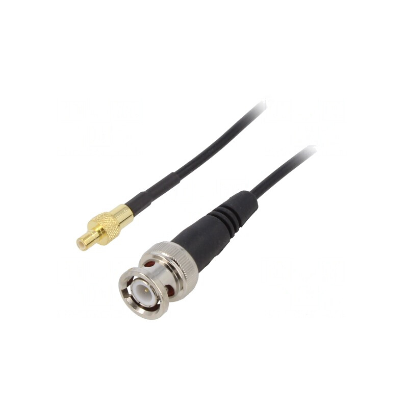 Cablu 50Ω 1m BNC Tata SMB Tata PTFE Ecranat Negru Drept | Electronic-mag.ro | Componente Electronice