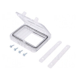 Fereastră de Inspecție IP65 78x95x15mm cu Balamale | Electronic-mag.ro | Componente Electronice
