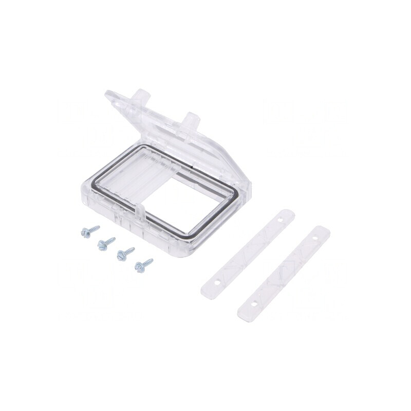 Fereastră de Inspecție IP65 78x95x15mm cu Balamale | Electronic-mag.ro | Componente Electronice