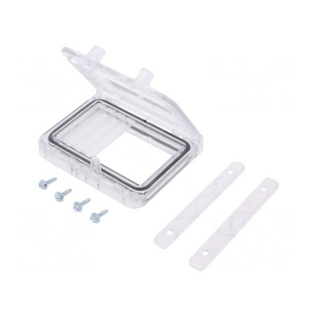 Fereastră de Inspecție IP65 78x95x15mm cu Balamale | Electronic-mag.ro | Componente Electronice
