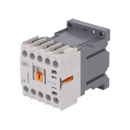 Contactor 3P NO 24VDC 16A IP20 cu 3 Contacte Auxiliare NO