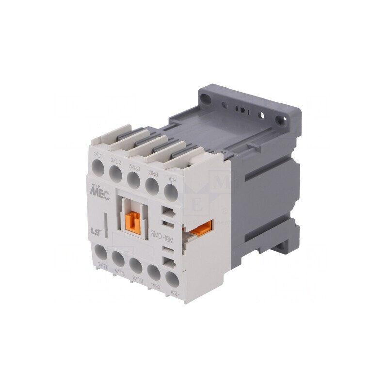 Contactor 3P NO 24VDC 16A IP20 cu 3 Contacte Auxiliare NO | Electronic-mag.ro | Componente Electronice