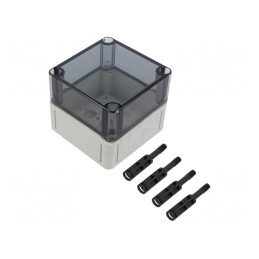 Carcasă Universală Polistiren Gri 94x94x81 mm | Electronic-mag.ro | Componente Electronice