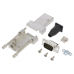 Conector D-Sub 9 PIN Tată Drept Terminal cu Șurub Pe Cablu Aurit | Electronic-mag.ro | Componente Electronice