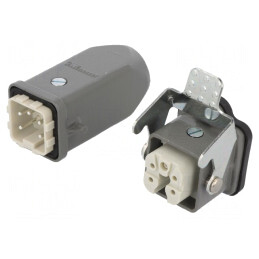 Conector HDC Tată-Mamă 5+4 PIN 3A Drept | Electronic-mag.ro | Componente Electronice