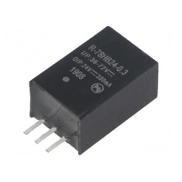 Convertor DC/DC 12W 36-72V la 24V 0.3A SIP3 | Electronic-mag.ro | Componente Electronice