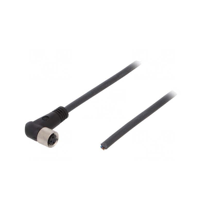 Cablu de conectare M8 unghi 10m 60VAC 4A PUR | Electronic-mag.ro | Componente Electronice