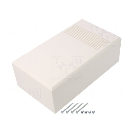 Carcasă universală ventilată ABS albă 112mm x 200mm x 71mm | Electronic-mag.ro | Componente Electronice