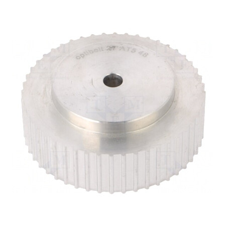 Roată de curea AT5 aluminiu 16mm x 27mm x 75,15mm | Electronic-mag.ro | Componente Electronice