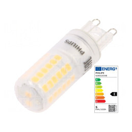 Lampă LED | alb cald | G9 | 230VAC | 570lm | P: 4,8W | 3000K | CRImin: 80 | 8718699658182