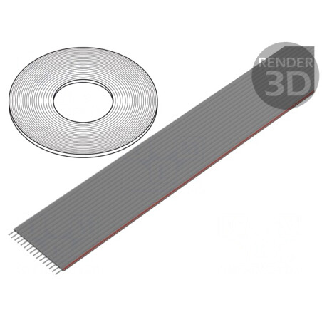 Cablu Bandă 1,27mm Cu 16x28AWG Neecranat PVC | Electronic-mag.ro | Componente Electronice