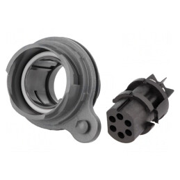 Conector Circular Soclu Mamă 6 PIN Buccaneer 7000 Nichelat | Electronic-mag.ro | Componente Electronice