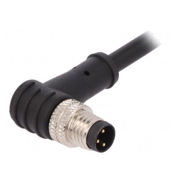 Conector M8 Tată 3 PIN Unghi cu Cablu 1m | Electronic-mag.ro | Componente Electronice