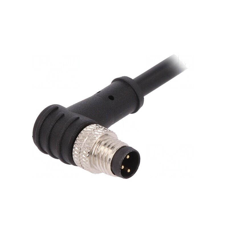 Conector M8 Tată 3 PIN Unghi cu Cablu 1m | Electronic-mag.ro | Componente Electronice