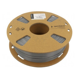 Filament: PET-G | 1,75mm | gri | 220÷260°C | 1kg | 3DP-PETG1.75-01-GR