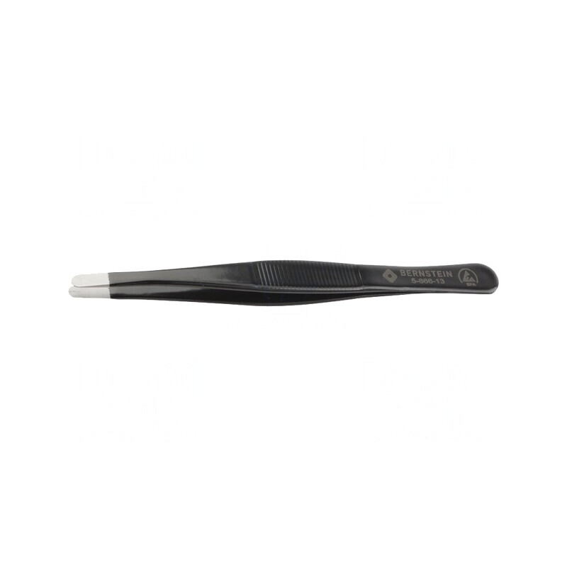 Pensetă cu vârf plat și rotunjit, 120mm | Electronic-mag.ro | Componente Electronice