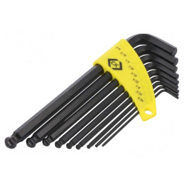 Set chei imbus sferic oțel crom vanadium 9 buc. | Electronic-mag.ro | Componente Electronice