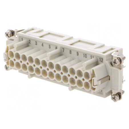 Conector HDC Inserturi Contact Mamă 24 PE | Electronic-mag.ro | Componente Electronice