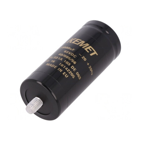 Condensator Electrolitic 10mF 63VDC Ø36x82mm Raster 12,8mm | Electronic-mag.ro | Componente Electronice