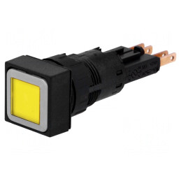 Comutator Acționat Prin Apăsare 16mm Galben | Electronic-mag.ro | Componente Electronice