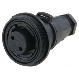 Mufă Circulară Mamă 2 Pin Filet Exterior PX0737/S | Electronic-mag.ro | Componente Electronice