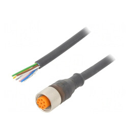 Cablu de Conectare M12 8 PIN 2m | Electronic-mag.ro | Componente Electronice