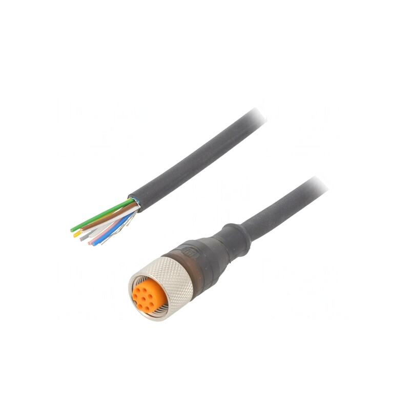 Cablu de Conectare M12 8 PIN 2m | Electronic-mag.ro | Componente Electronice